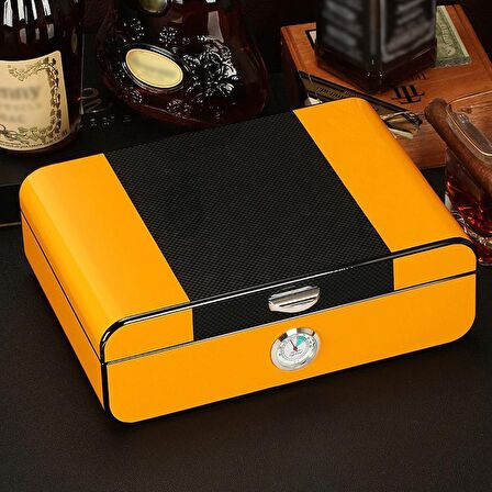 Falconetti Karbon Fiber Desen Humidor Puro Kutusu rc41