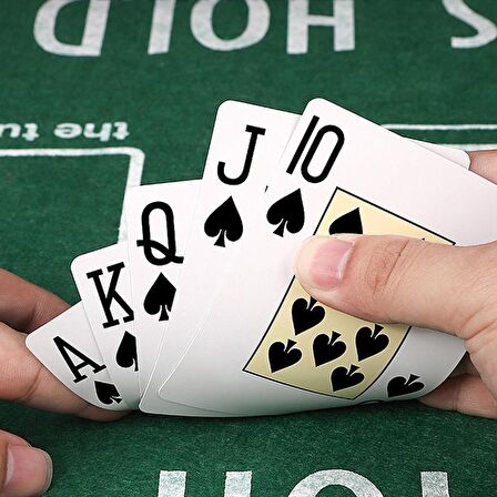 Mavi Jumbo Pvc Su Geçirmez Jumbo Blackjack iskambil Oyun Kağıdı cin385m