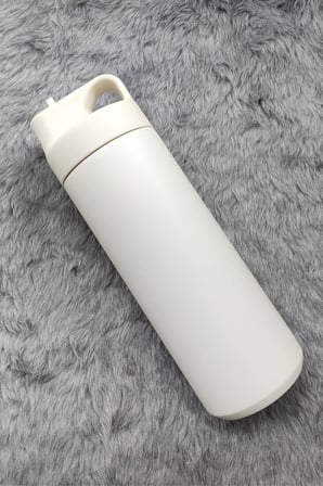 304 L Çelik Krem 500 ml Pipetli Matara Sıcak Soğuk Suluk cin414by