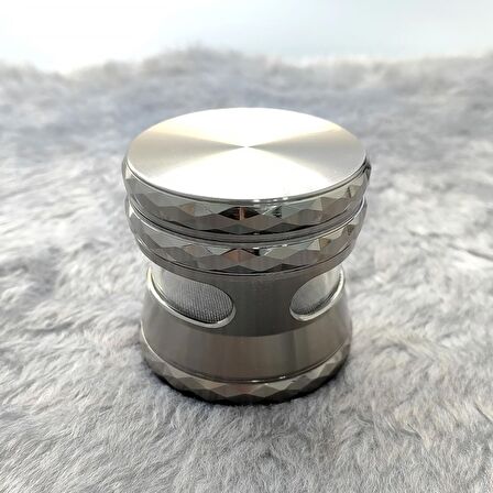 63 mm. Gri Pencereli Tütün Baharat Herbal Öğütücüsü Parçalayıcı rc80gr