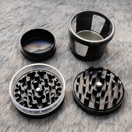 50 mm. Siyah Pencereli Tütün Baharat Herbal Öğütücüsü Parçalayıcı rc82sy