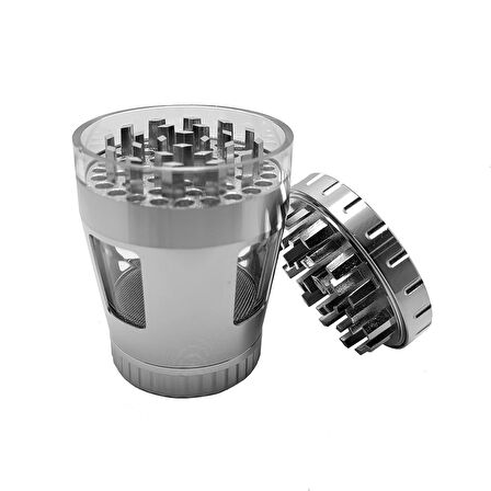 50 mm. Silver Pencereli Tütün Baharat Herbal Öğütücüsü Parçalayıcı rc82slv