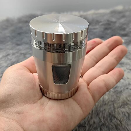 50 mm. Silver Pencereli Tütün Baharat Herbal Öğütücüsü Parçalayıcı rc82slv