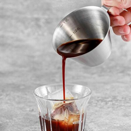 Paslanmaz Çelik Espresso Shot Kupası Kahve Jug Ölçü Bardağı cin450