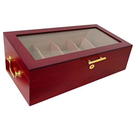 Falconetti Sedir Ağacı Kırmızı Humidor Puro Kutusu rd01