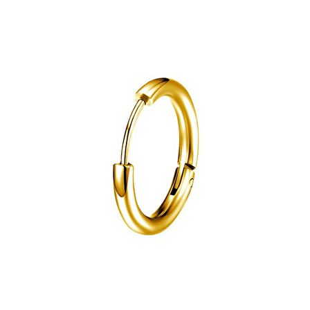 Chavin Çelik Gold 10 mm Tekli Küçük Unisex Halka Küpe et96sr