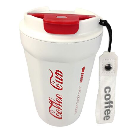 304 L Beyaz Coffe Cup 420 ml Kahve El Termos Mug cin487by