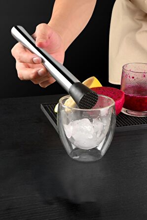 304 Çelik Kokteyl Muddler Barware Mojito Kokteyl Tokmağı cin511slv