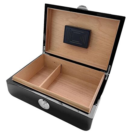 Falconetti Siyah Karbon Fiber Desen Humidor Puro Kutusu rc41kf