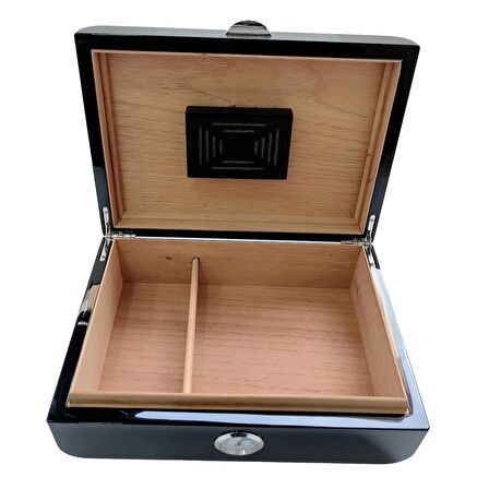 Falconetti Siyah Karbon Fiber Desen Humidor Puro Kutusu rc41kf