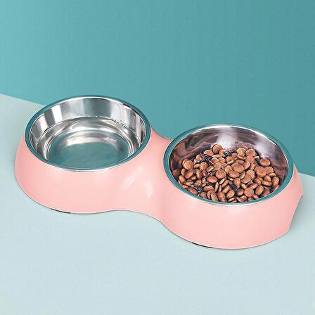 3 Parça Kedi Köpek Çelik 700 ml Mama Su Kabı Tarak ve Tırnak Makası Seti cin591