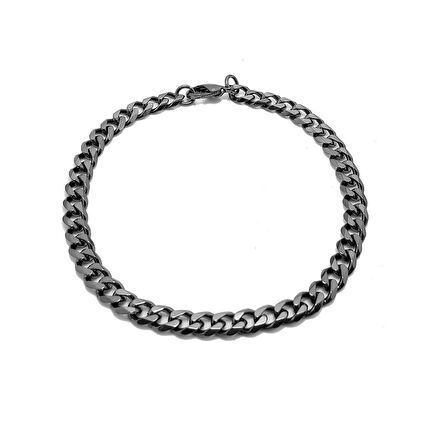 Chavin 5 mm. Black ice Siyah Çelik Erkek Bileklik eu94sy-5