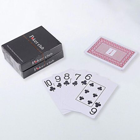 Kırmızı Pvc Plastik Su Geçirmez Jumbo Blackjack iskambil Oyun Kağıdı cin642kr