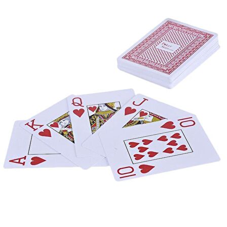 Kırmızı Pvc Plastik Su Geçirmez Jumbo Blackjack iskambil Oyun Kağıdı cin642kr