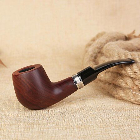 Falconetti 9 mm. Metal Bilezikli Ebony Ahşap Pipo Seti py71-takim