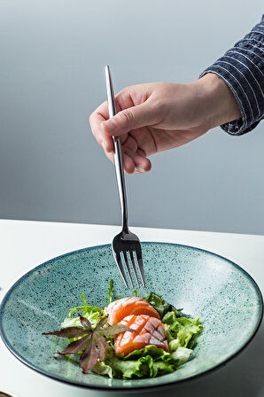 Çelik 30 Parça 6 Kişilik Gri Yemek Kaşık Çatal Bıçak Seti cin735by