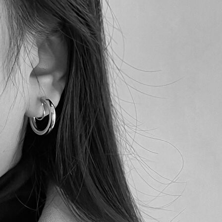 Chavin Gri Bijuteri Deliksiz Kulaklar için Geçirmeli Sıkıştırma Küpe ev16by
