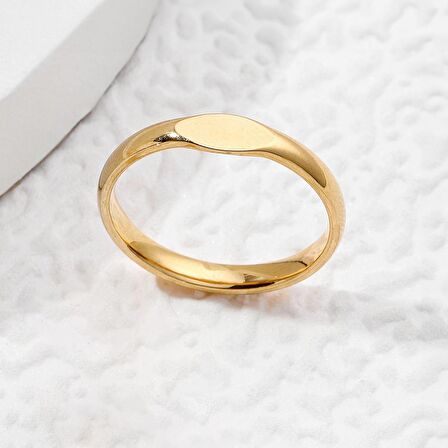 Chavin Çelik Gold Mini Bayan Yüzük ev30sr