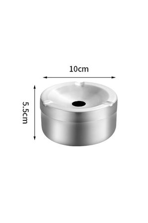 Çelik 10 cm. Kafe Restaurant Kapaklı Yuvarlak Kül Tablası Küllük cin898by