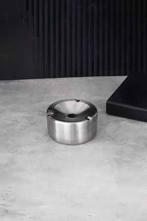 10 Adet Çelik 10 cm Kafe Restaurant Kapaklı Yuvarlak Kül Tablası Küllük cin898by