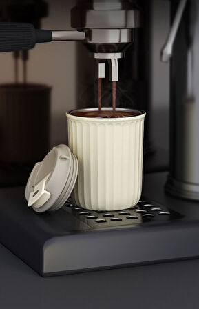 316 L Çelik 450 ml Krem Renk El Termos Mug cin915by