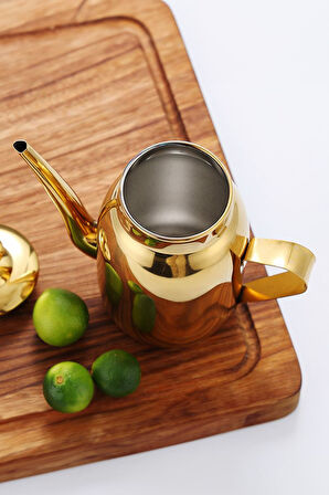 Komple Çelik Gold 450 ml Yağdanlık Sosluk ve Sirkelik cin995sr