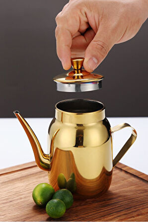 Komple Çelik Gold 450 ml Yağdanlık Sosluk ve Sirkelik cin995sr