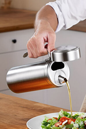 304 Çelik Silver 1000 ml Yağdanlık Sosluk ve Sirkelik cin996by