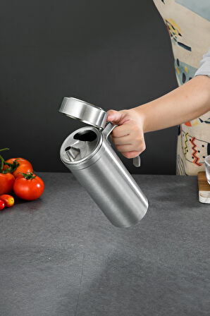 304 Çelik Silver 1000 ml Yağdanlık Sosluk ve Sirkelik cin996by