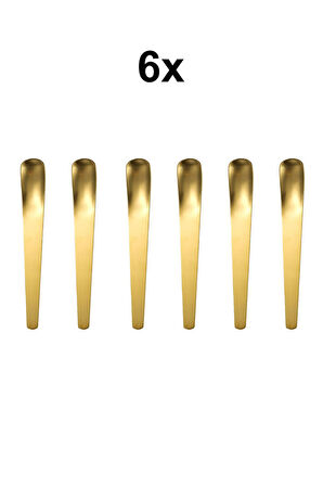 6 Adet 304 Çelik Gold 17,5 cm Tatlı ve Dondurma Kaşığı mt153sr-6