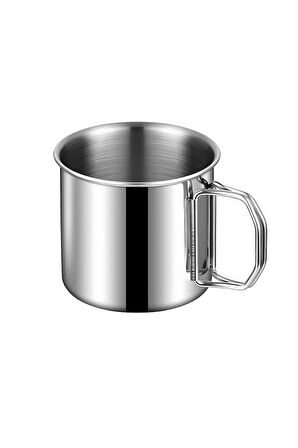 Çelik 250 ml Katlanır Kulp Kahve Kamp Bardağı Fincanı mt163