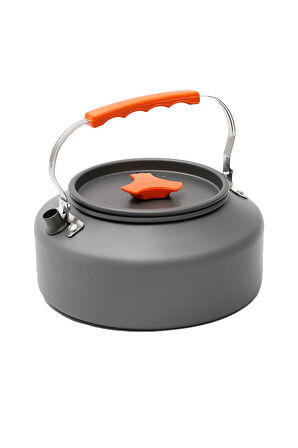 Metal 1600 ml Kulplu Çelik Kamp Ve Piknik Çaydanlığı Su Isıtma Demlik cin939