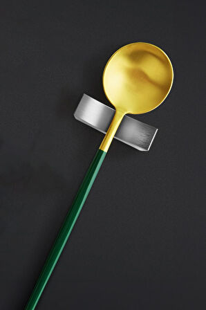 6 Adet Çelik Silver Chopstick Kaşık Çatal Standı Çelik Çubuk Tutucu mt151by-6