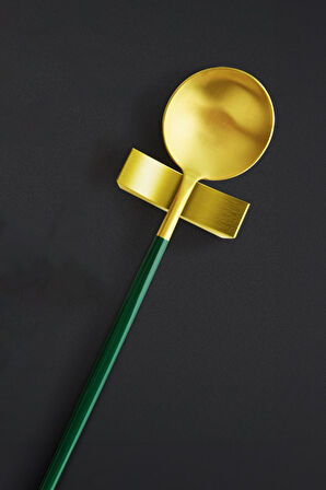 6 Adet Çelik Gold Chopstick Kaşık Çatal Standı Çelik Çubuk Tutucu mt151sr-6