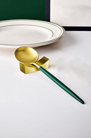 6 Adet Çelik Gold Chopstick Kaşık Çatal Standı Çelik Çubuk Tutucu mt151sr-6