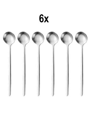 6 Adet Çelik 15 cm Fincan Latte Kahve Karıştırma Kaşığı mt161by-6