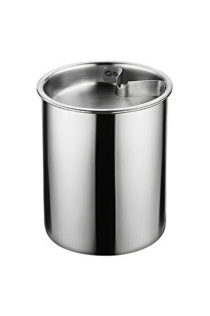 Çelik 10 cm. Kafe Restaurant Kapaklı Yuvarlak Kül Tablası Küllük cin899gr