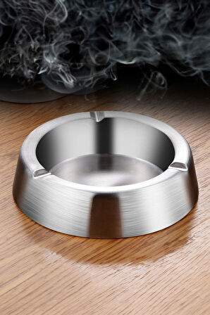 Çelik 12,5 cm Kafe Restaurant Lokanta Yuvarlak Kül Tablası Küllük  mt170by