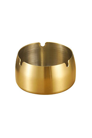 Çelik Gold 8 cm Derin Kafe Restaurant Lokanta Yuvarlak Kül Tablası Küllük mt173s