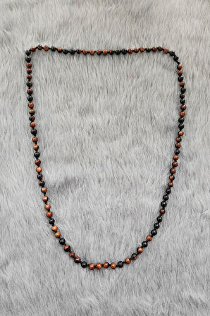 Chavin 6 mm. 70 cm. Uzun Ahşap Erkek Kolye ev85