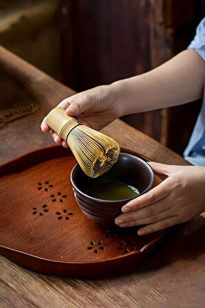 Shiratake Bambu Matcha Çayı Karıştırıcı Fırça Bamboo Whisk Köpürtücü mt205