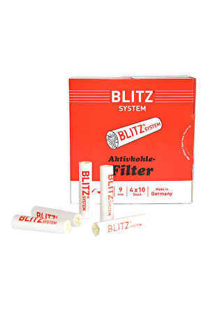 Denicotea Blitz 40 adet 9 mm. Karbon Pipo Filitre Filtresi kb26-40