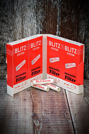 Denicotea Blitz 40 adet 9 mm. Karbon Pipo Filitre Filtresi kb26-40