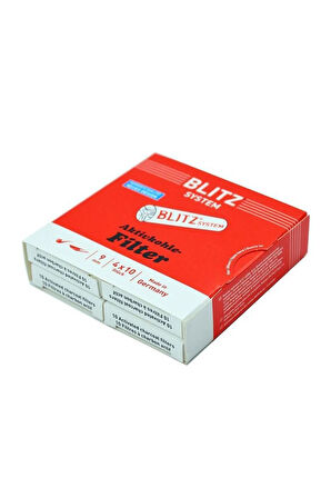 Denicotea Blitz 40 adet 9 mm. Karbon Pipo Filitre Filtresi kb26-40