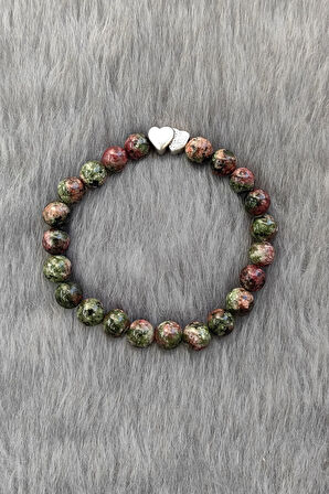 Chavin Lastikli Doğal Unakit Taşlı Kadın Bileklik ey23