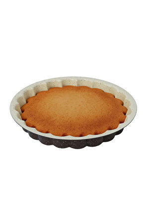 Karbon Çelik 30 cm Yuvarlak Dilimli Tart Turta Kek Kalıbı mt211