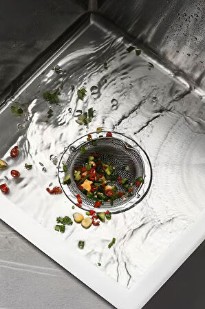 Çelik Mutfak Lavabo Atık Yemek Süzgeci 11 cm çap Gider Tıpası mt203