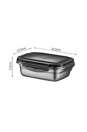 304 Çelik 550 ml Yemek Meyve Et Buzdolabı Beslenme Saklama Kabı mt111-55