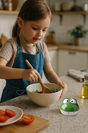 Kurbağa Model Mekanik Mutfak Zamanlayıcı Timer Çocuklar İçin thr384