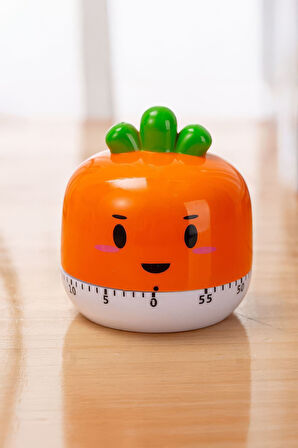 Havuç Model Mekanik Mutfak Zamanlayıcı Timer Çocuklar için thr385